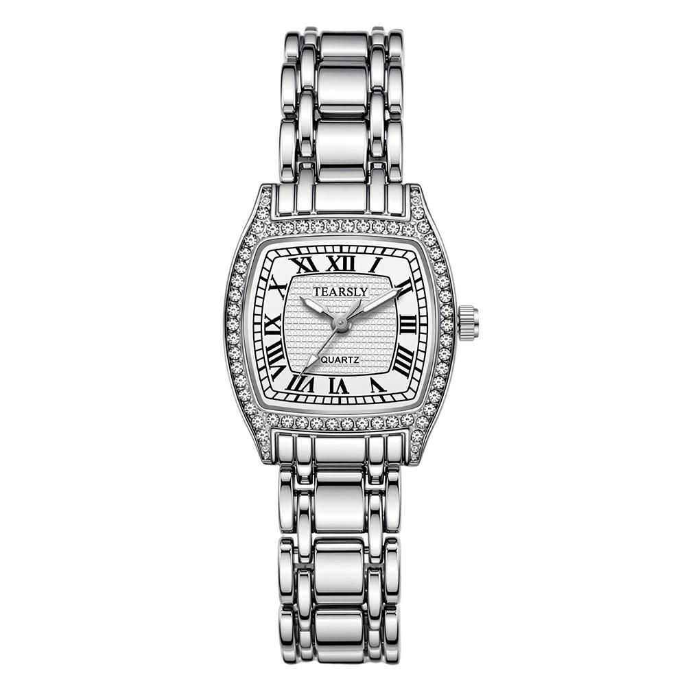 Women's Retro Quartz Watch: Diamond Inlaid, Waterproof & Luminous