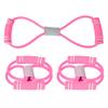 2Pcs 8 Shaped Pull Rope Chest Expander Elasticity Belt Stretching Strap Yoga Fitness Equipmentpink