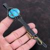 Tibetischer Türkis Anhänger Kupferdraht umwickelter Schmuck Einzigartiger Schlüsselanhänger Handgefertigter Edelsteinanhänger Jubiläumsgeschenk Kupferdraht umwickelter Anhänger