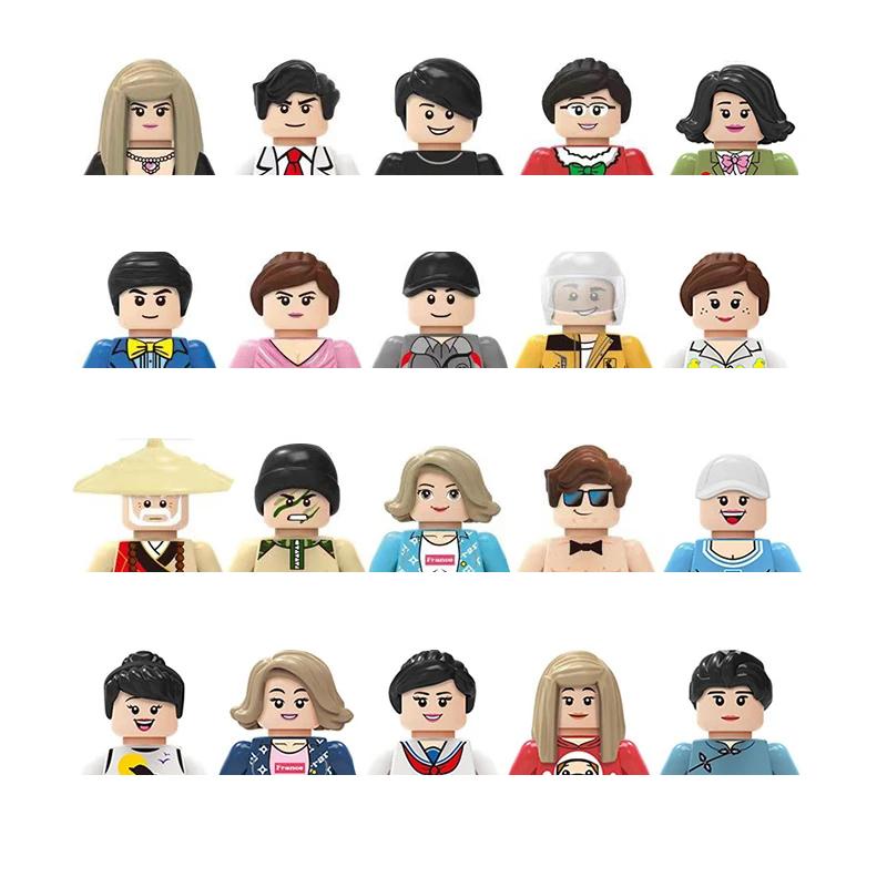 Non-Toxic City Characters Action Figures Building Blocks Policeman Teacher Fireman Occupation Mini Figurine Dolls Bricks Set Children Toys