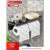 Aige Matte Black Double Roll Toilet Paper Holder