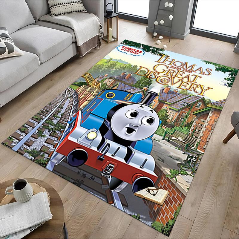 1pc Thomas Balloons Celebration Carpet for Playroom Bedroom Living Room Sofa Home Decor,kids Game Area Rug Non-slip Floor Mat Y73048