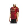 Adidas Logo Print Crew Neck Straight Fit Sports Short Sleeve T-Shirt Men Tops Red IL8576