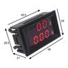 DC 0-100V 10A Digital Voltmeter Amperemeter Amp Volt Gauge 0,28 & Quot; Rote blaue LED