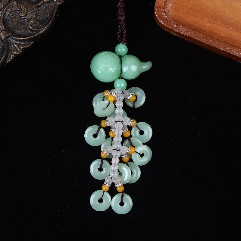 

1 шт. Традиционный китайский аксессуар для зеркала заднего вида автомобиля на удачу; Идеально для восточного декора и амулета водителя