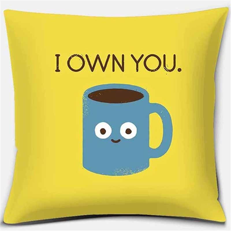 Bright Yellow Simple Geometric Series Pillow Gift Home Office Decoration  Bedroom Sofa Car Cushion Cover