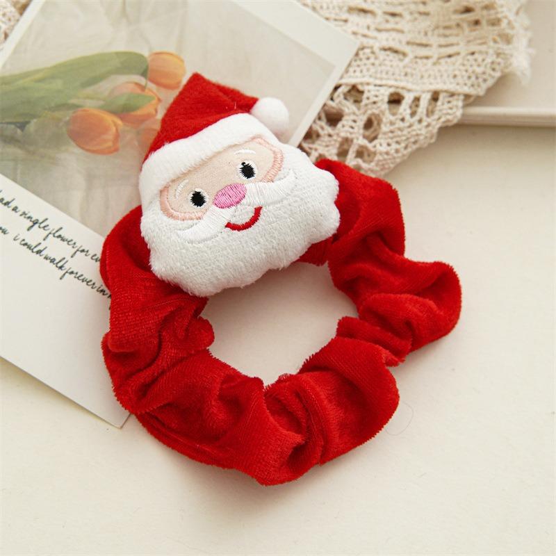 Multiple Winter Christmas Tight Corsets, Plush Cartoon Hair Ropes, Cute Santa Claus Hair Accessories, Braided Hair Loops