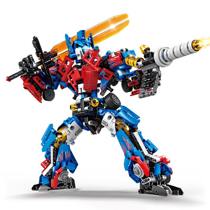 Dual Form Transforming Robot Assembly Model Creative Ornament Playset-Educational Children'S Building Blocks Toy