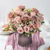 Artificial Flowers Silk Rose Blub Outdoor Yard Garden Wedding Bridal Bouquet Vase Home Room Decor Festival Wreath Diy Gift Cheap
