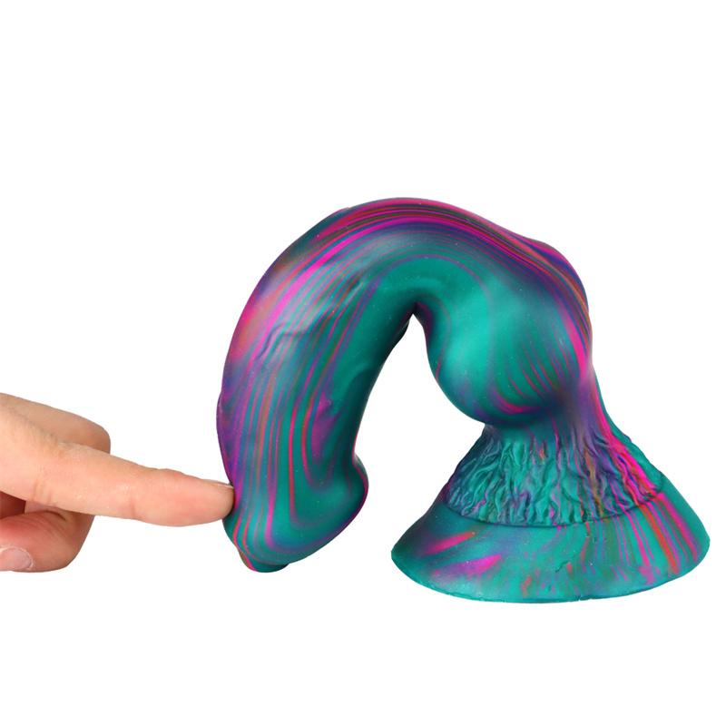 Dog Cock Animal Lifelike Mixed Color Simulation Penis Small Liquid Silicone Sensuality Fake Penis Adult Products