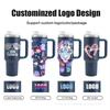 Custom 40oz Tumbler with Handle Double Wall Stainless Steel TUMBLER with Straw Coffee Mug with Lid Stanlyyem Cup