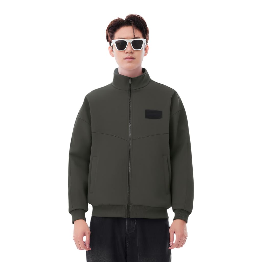 Li Ning Wade Series Letter Zipper Stand Collar Comfortable Breathable Cardigan Jacket Men Jackets Graphite-Grey AFDUB19-4