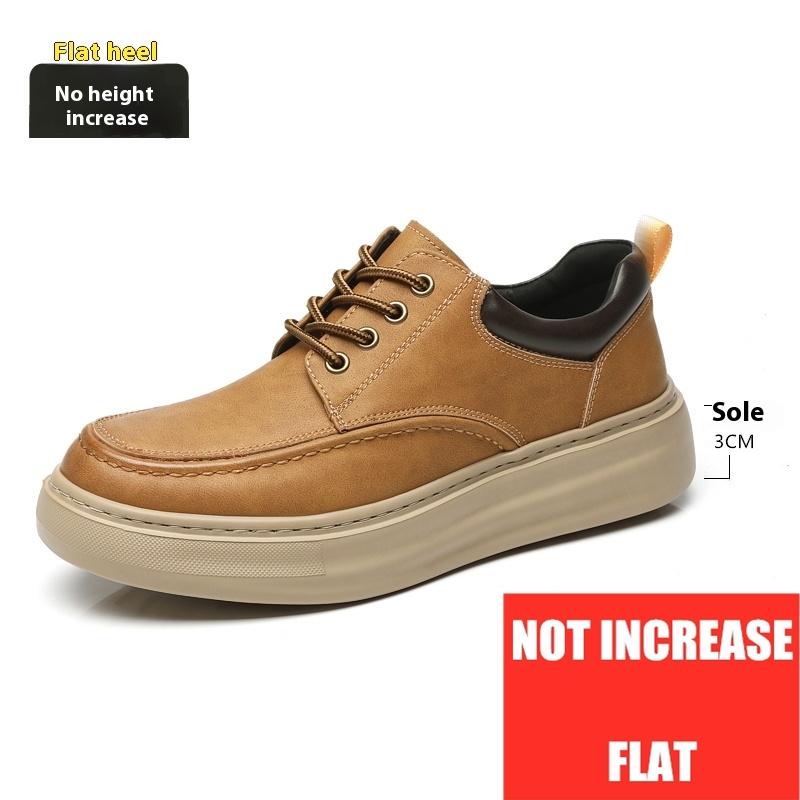 Scarpe con rialzo da uomo in vera pelle, solette per aumentare l'altezza 3/6/8CM, traspiranti, suola spessa, plateau, sneakers casual, scarpe da lavoro