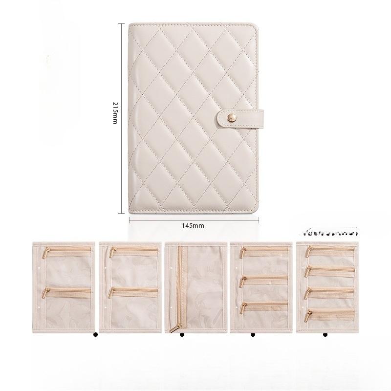 PU Leather Jewelry Storage Book Portable Travel Ring Necklace Earrings with Velvet Jewelry Storage Bag Jewelry Storage Book Gift