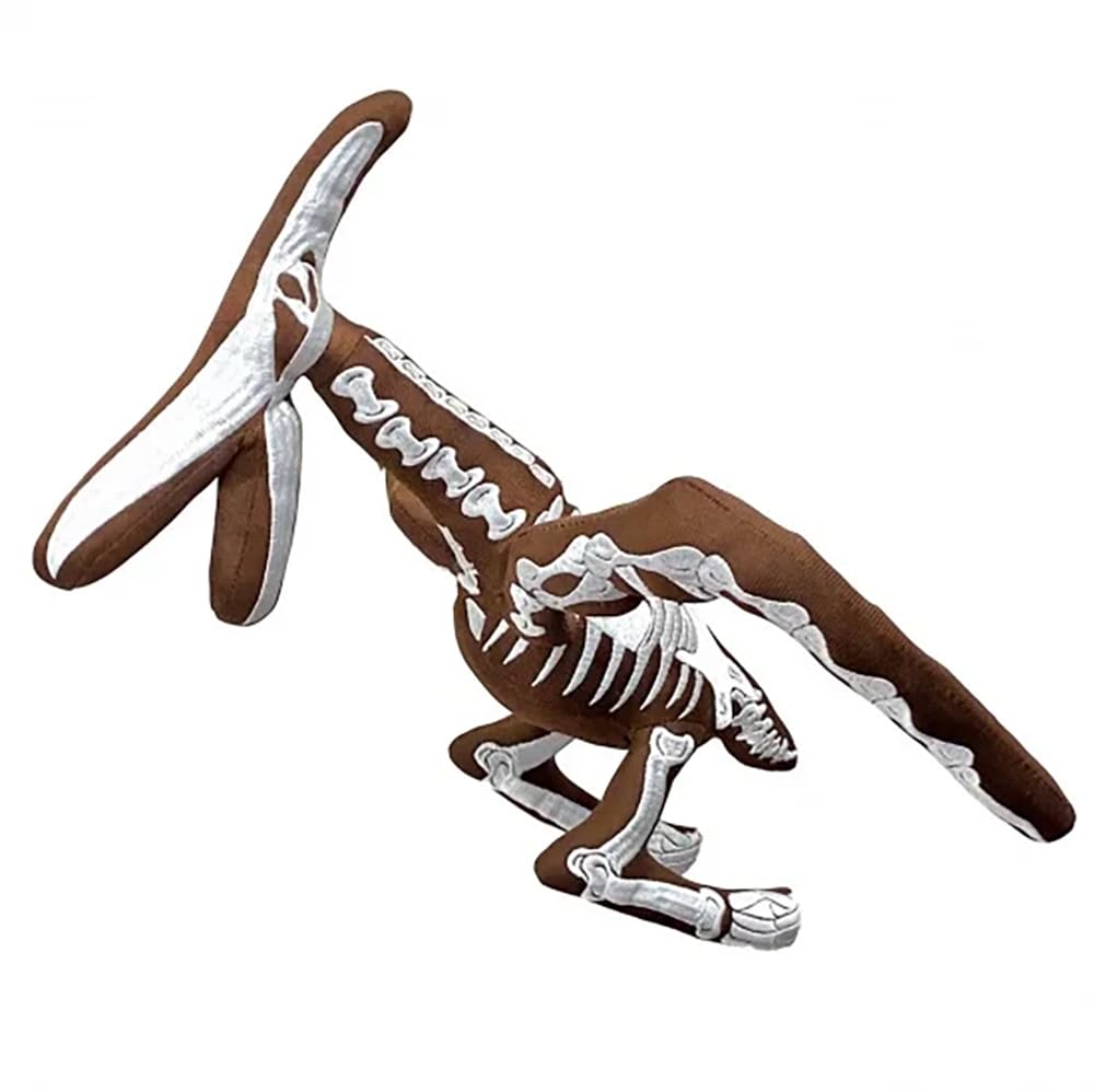 Takeoff Bone Museum Pteranodon Plush with Realistic Embroidered Bone Design Toy, Small,
