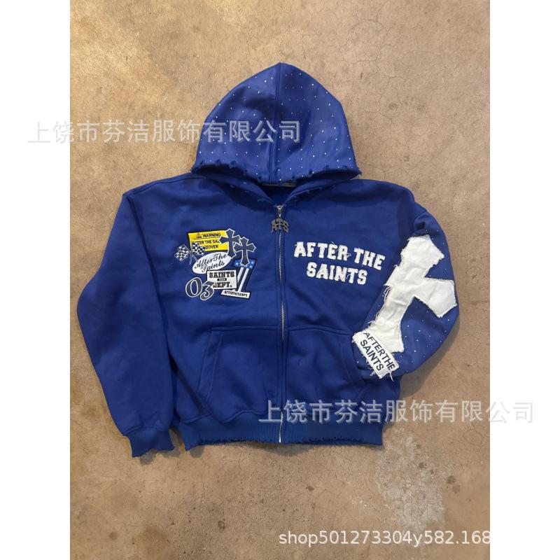 Popular American street hot-selling hoodie casual sweater letter printed jacket trend