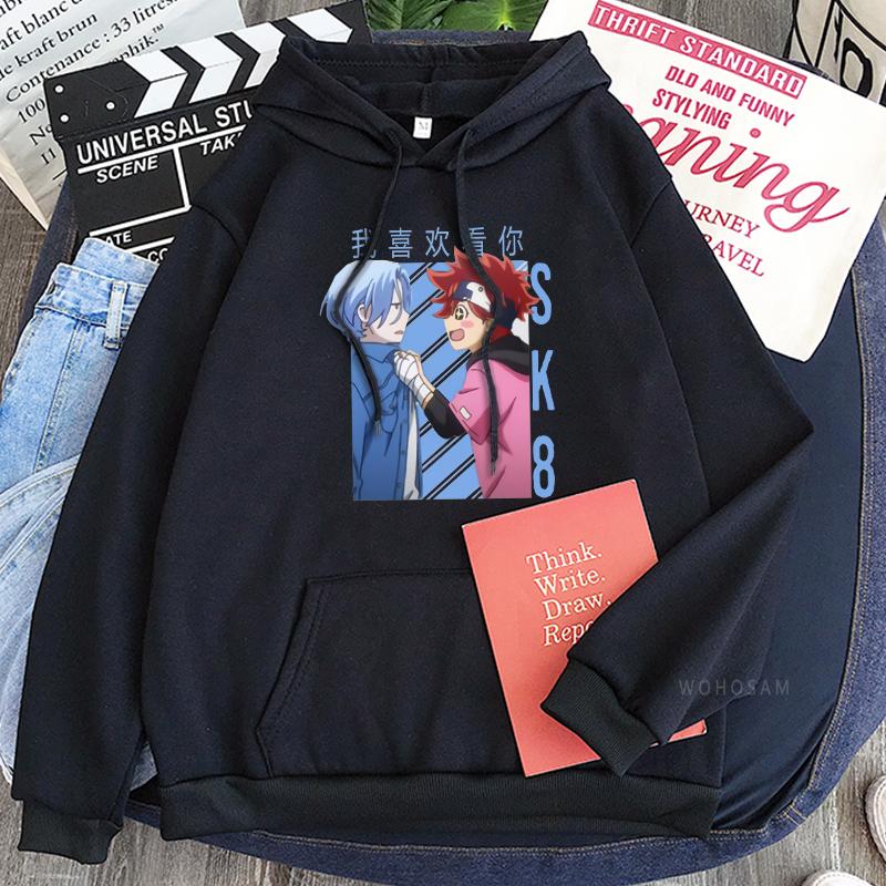 Harajuku Japan Anime SK8 The Infinity Hoodie Women Cartoon Skateboard Boys Langa Reki Streetwear Long Sleeve Oversized Pullovers