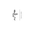 1PC Fashion Snake Silver Plated Imitation Zircon Women's Ring, Cool Style Ring, Personalized Open Ring Jewelry