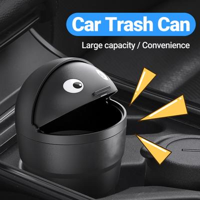 Car Trash Bin Multifunction Waste Organizer with Swing Lid Cute Mini