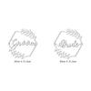 1 Pair Wooden Chair Sign Bride Groom Sign Chair Decor Chair Back Hanging Pendant For Wedding Decorations