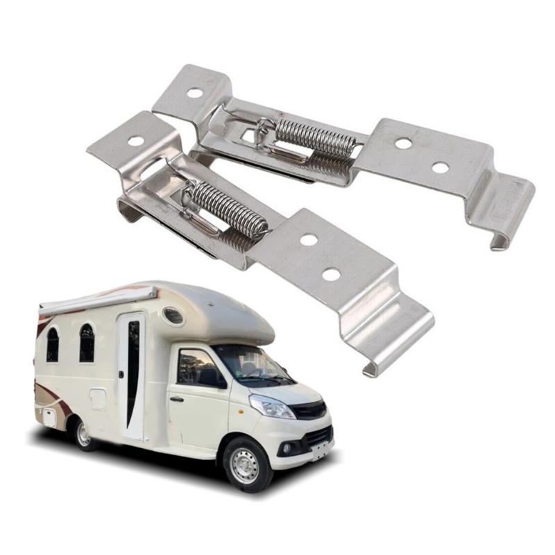 Rvs Auto Kenteken Frame Houder Trailer Nummerplaat Clips Lente Beugel Cover Vaste Accessoires 1 Paar