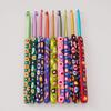 9Pcs Ergonomic Handle Crochet Hook, 2MM-6MM Ergonomic Crochet Needle Long Handle Crochet Hook for Beginner Hobbyist