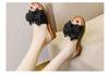 Women's Genuine Leather Bowknot Sandals, Sizes 35-43, Casual One-Strap Soft Sole Slippers