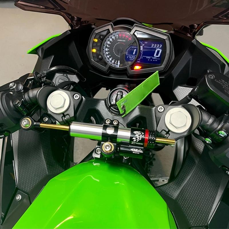 Motorcycle Accessories Aluminium Alloy Steering Damper Bracket Mounting Kit Compatible for Ninja400 2019 2020 2021 2022