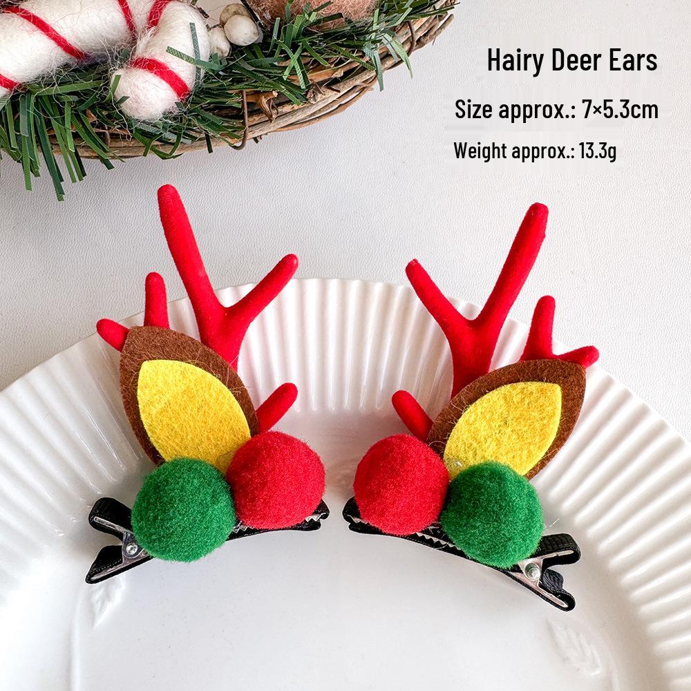 Cute Christmas Elk Antler Hair Clips - Children's Cartoon Fairy Headdress