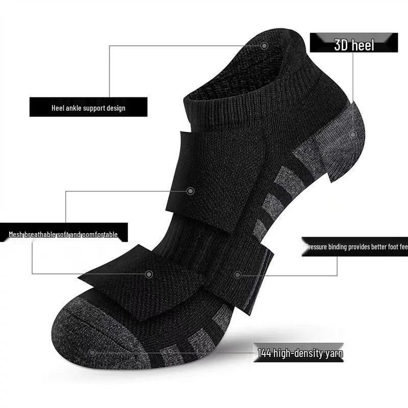 Spot Cross-border Odor-resistant Sweat-absorbent Short Running Socks for Sports