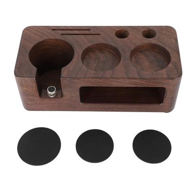 Coffee Tamper Station Ξύλινη βάση στήριξης φίλτρου καφέ για το σπίτι κουζίνα Cafe Bar