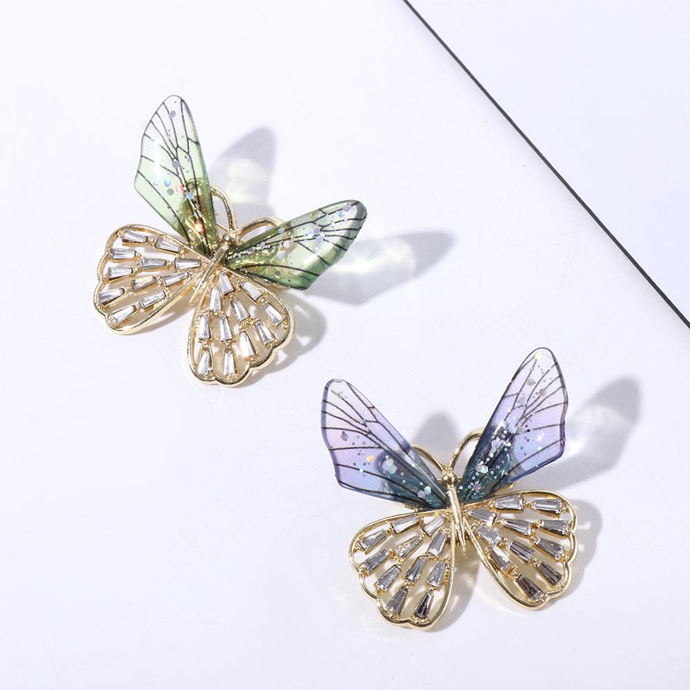 Sense Zinc Zinc Alloy Boys Transparent Wings Butterfly Women Brooch Korean Style Badge Clothes Accessories