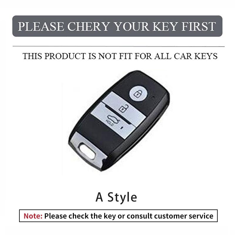 Metal Leather Shell For KIA Rio Rio5 Sportage Ceed Cerato K3 KX3 K4 K5 Sorento Optima Picanto Car Remote Smart Key Case Cover