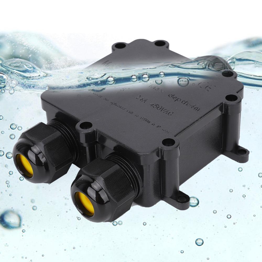Splice Box M686 Junction Box Y Type 3-Way Junction Box Waterproof Cable Ø4-14mm IP68 Electrical Junction Box Cable Protection
