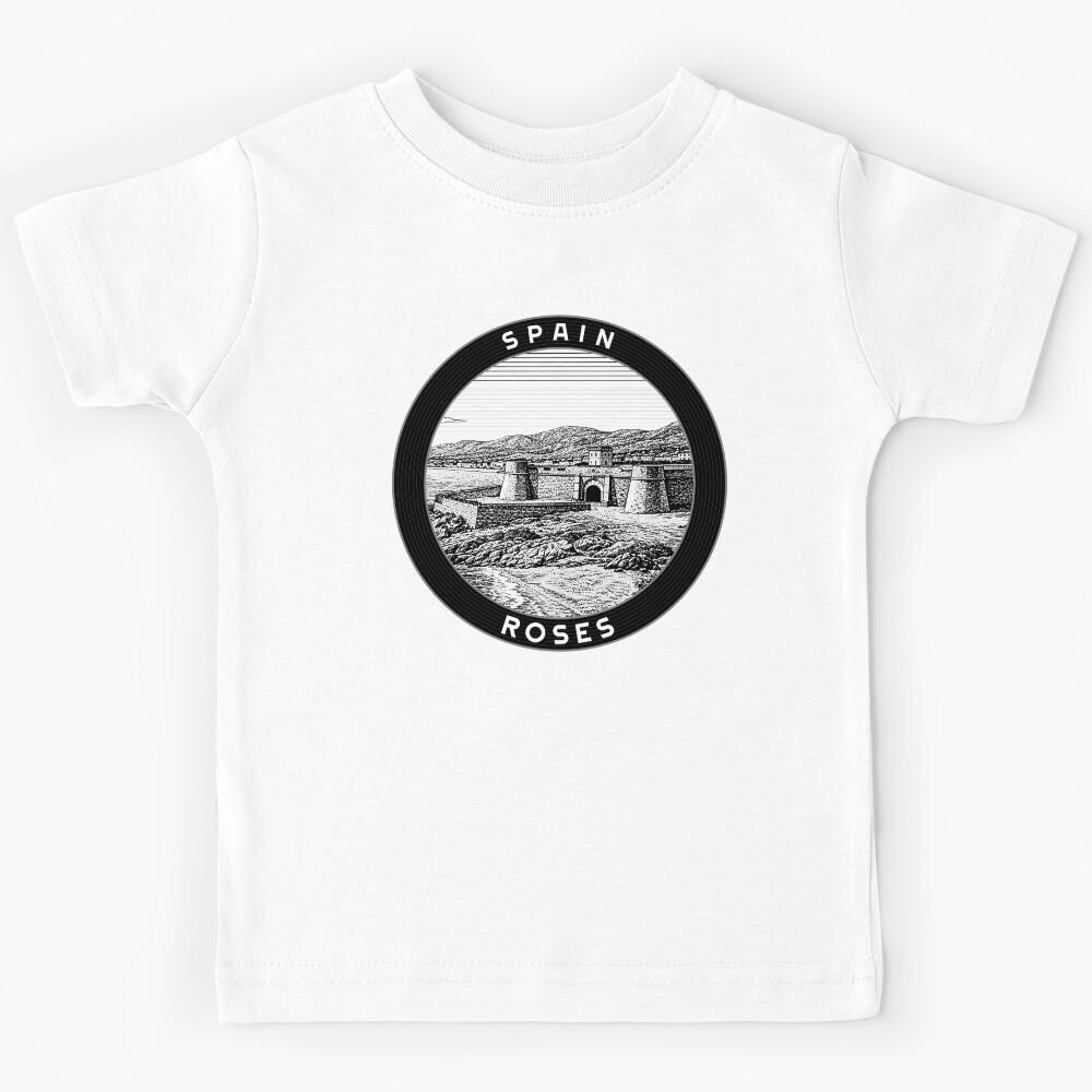 Roses Spain Linocut Style  Kids T-Shirt 100