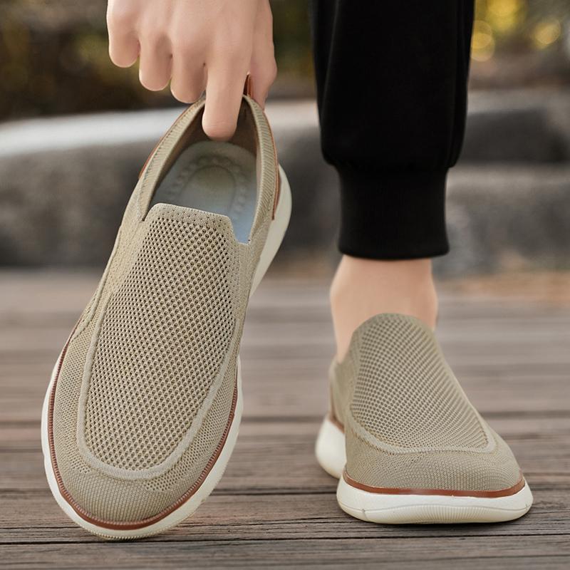Mens Boat Shoes Casual Loafers Slip On Walking Dress Sneakers Mesh Business Oxfords Work Lightweight Soft Sole