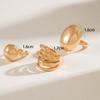 Tocona Smooth Surface Circle Chunky Open Rings Set for Women Trendy Gold Color Geometric Multilayer Finger Rings Fashion Jewelry