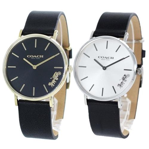 

Coach Perry Watches with Storage Box, Matching Boys Size, Simple Slim Design, Black Leather, 1450333314503115