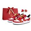 Nike Court Borough Low top Skateboard Shoes Women's Gold Red BQ5448-115(Team18-SBOX)