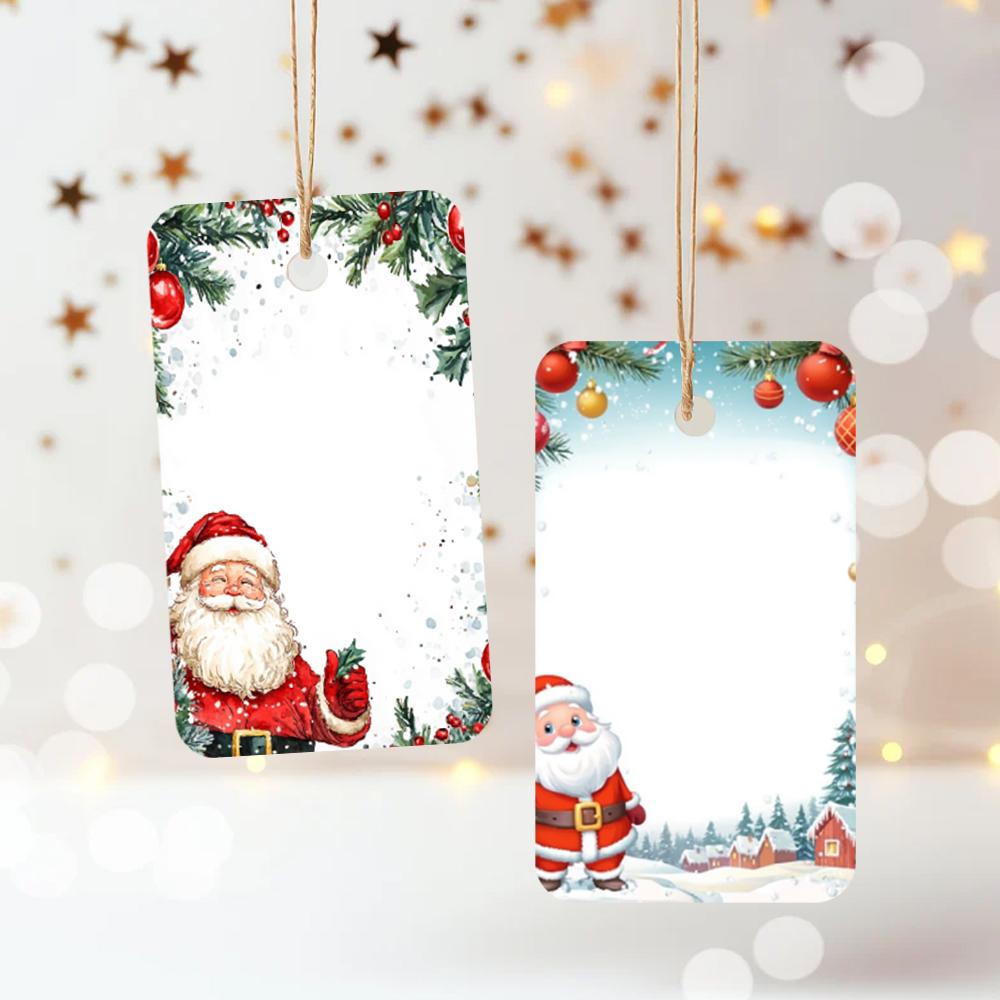 40pcs, Christmas tags, gift labels, party decorations, DIY, packaging embellishments, greeting cards, party cards, jute twine