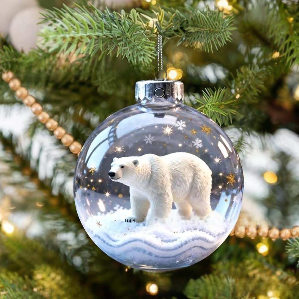 Natures Birds Crystal Glass Christmas Tree Ornament Set With Plastic Material For Holiday Decor
