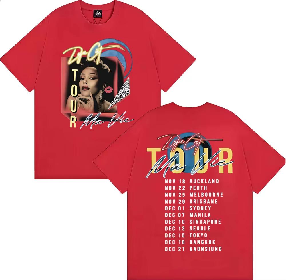 Doja Cat Ma Vie World Tour 2026 Graphic T Shirt Men Women Clothing Vintage Fashion Tshirts ONeck pure Cotton Tshirt Streetwear