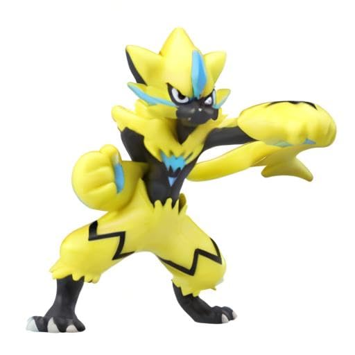 Takara Tomy "Pokémon Moncolle MS-09 Zeraora" Pokémon Figure Toy, Ages 4 and Up, Meets Toy Safety Standards, ST Mark Certified, Pokémon TAKARA TOMY