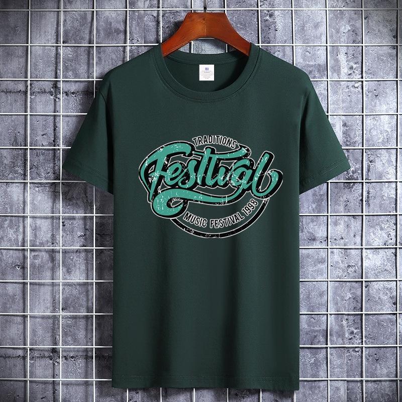 Kurzarm-T-Shirt für Männer und Frauen, lockerer Sommer, Rundhalsausschnitt, Buchstaben auf dem Unterhemd der Kleidung gedruckt