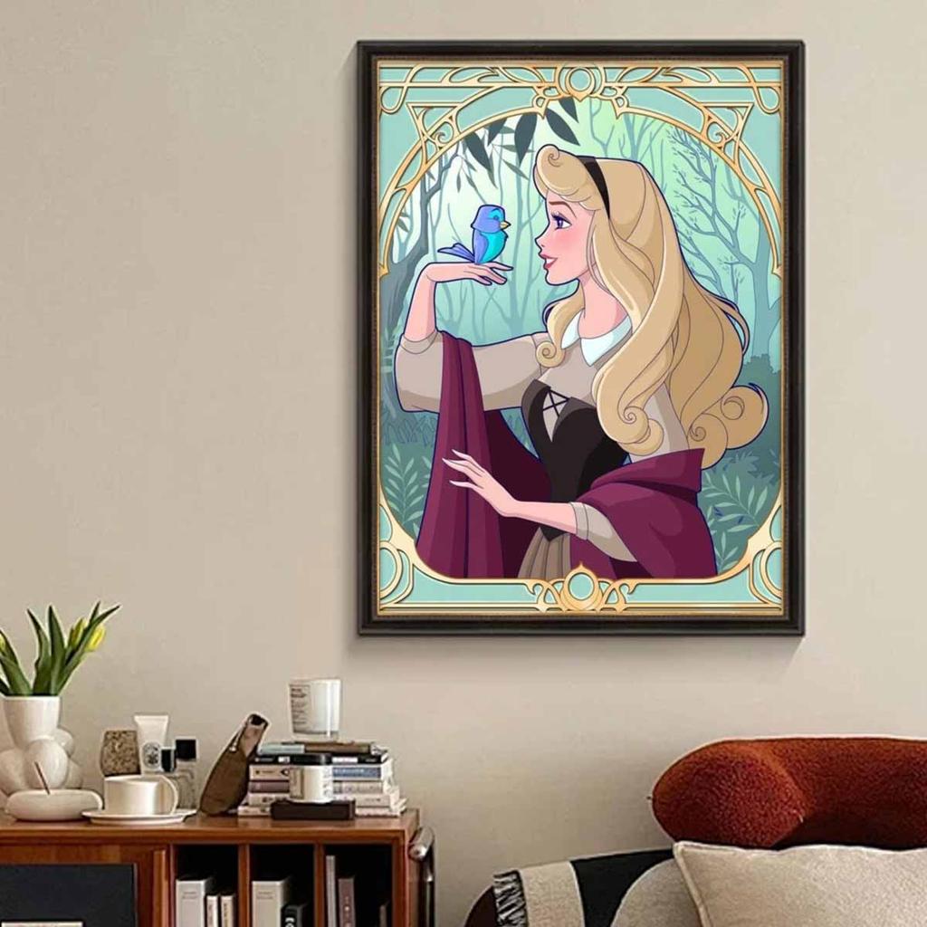 5D Diy Diamond Painting The Princess Is Talking To The Little Bird Full Drill Rhinestones Mosaic Embroidery Handmade Products Home Decor Gift