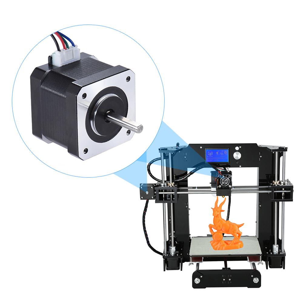 5pcs Nema 17 Stepper Stepping Motor Drive Control 2 Phase 1.8 Degree 0.9A 0.4N.M 42mm with Ld Cable 3D Printer/CNC Accessory Replacement
