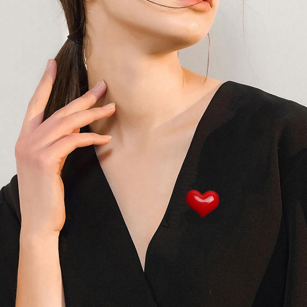 Valentinstag Anstecknadel Herzform Reversnadeln Rotes Herzform Emaille-Pins Geschenk