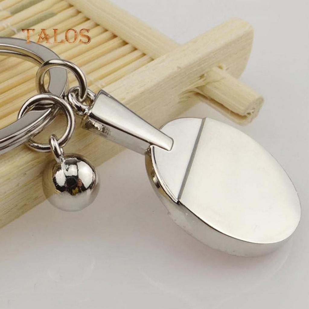 Pingpong Bat Ball Table Tennis Racket Keychain Car Key Chain Decor Ring Gift Accessories
