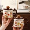 Capybara Mug With Lid Cute Ceramic Coffee Cup Office Couple Women 400ml