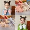 Winter Baby Girl Gloves Cute Bunny Flower Five Finger Separate Gloves for Toddlers Warm Anti-Cold Mittens for Infant